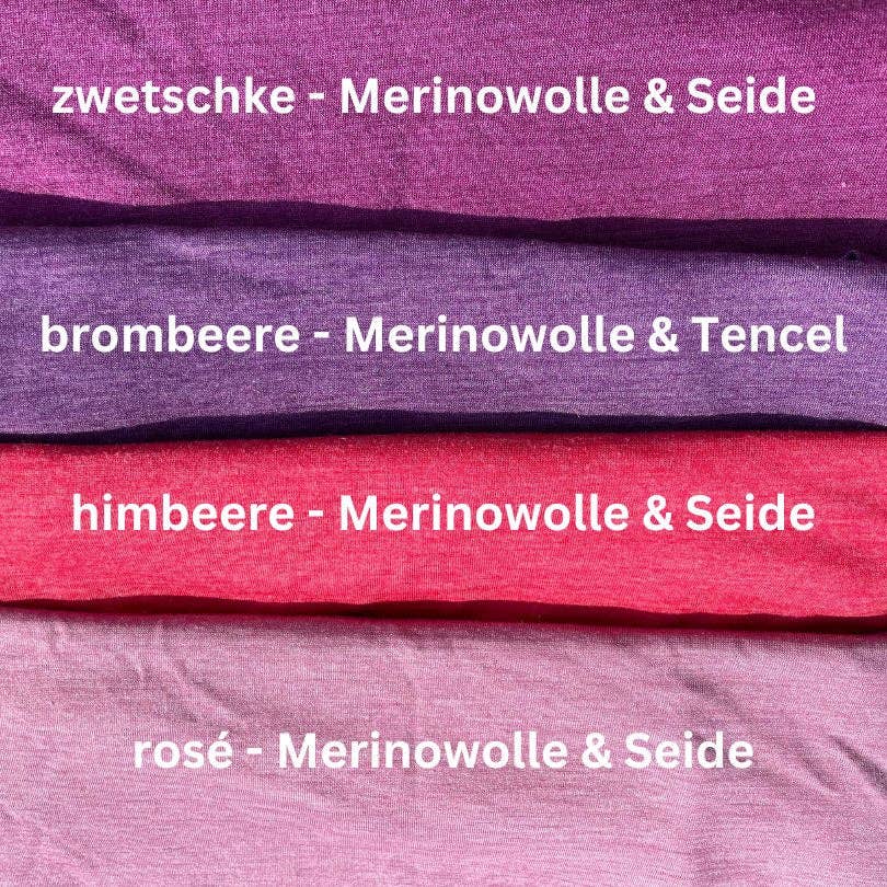 Stirnband brombeere, Merinowolle & Tencel (bio/Bluesign): L Glückskind