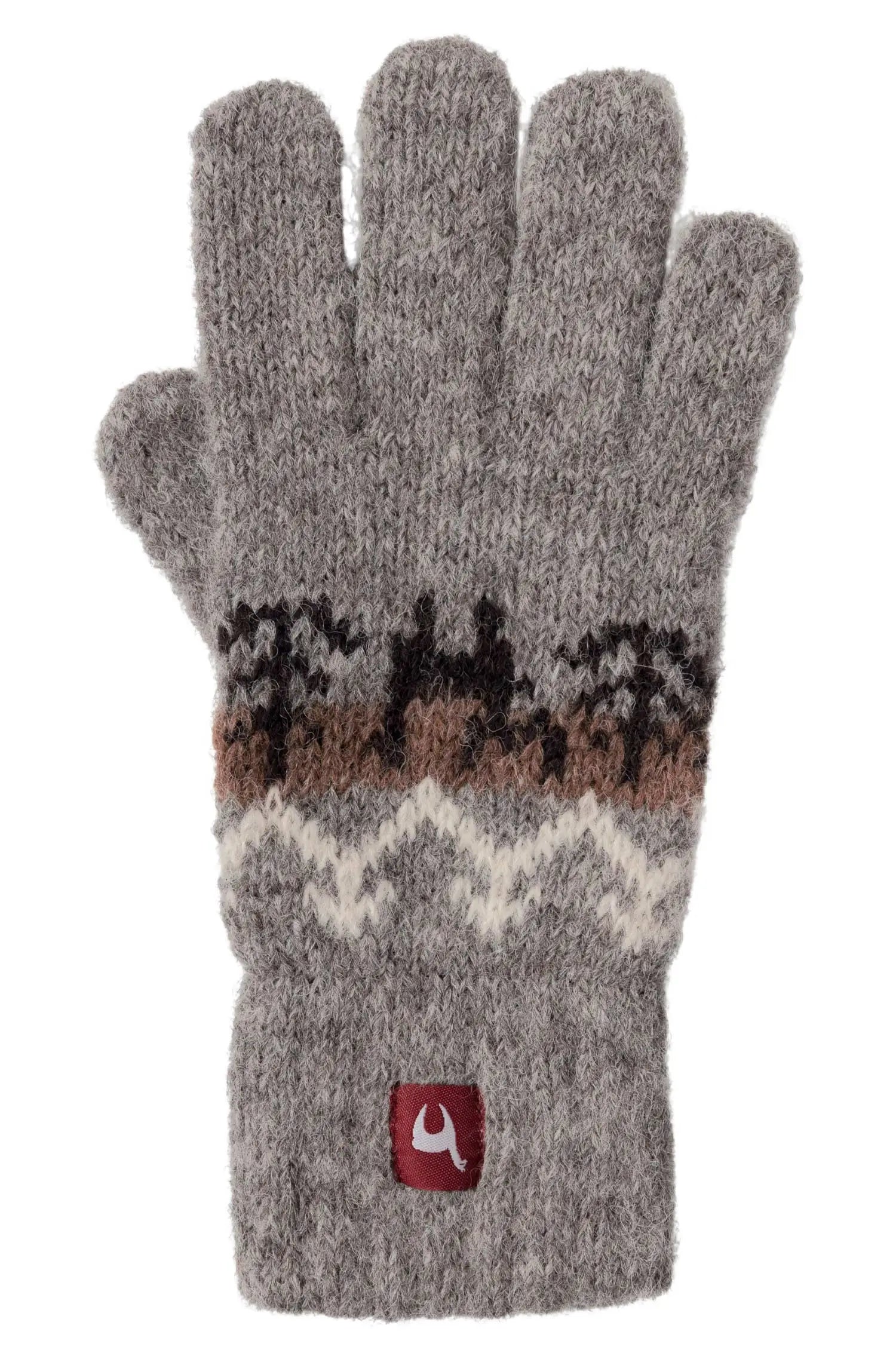 Fingerhandschuhe aus Alpakawolle Kinder - Anthrazit Apu Kuntur