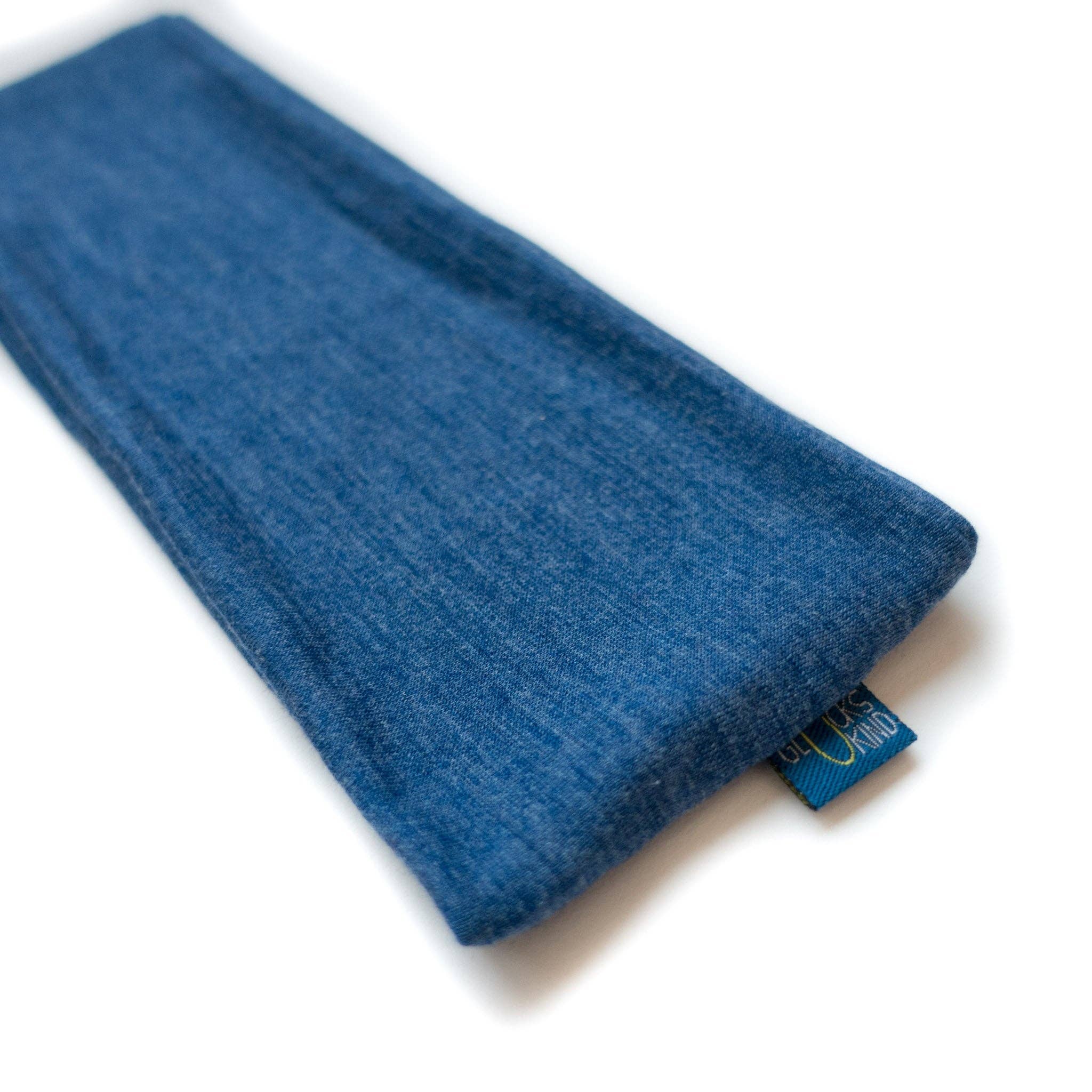 Stirnband royal blau, Merinowolle & Seide (bio/GOTS): S Glückskind