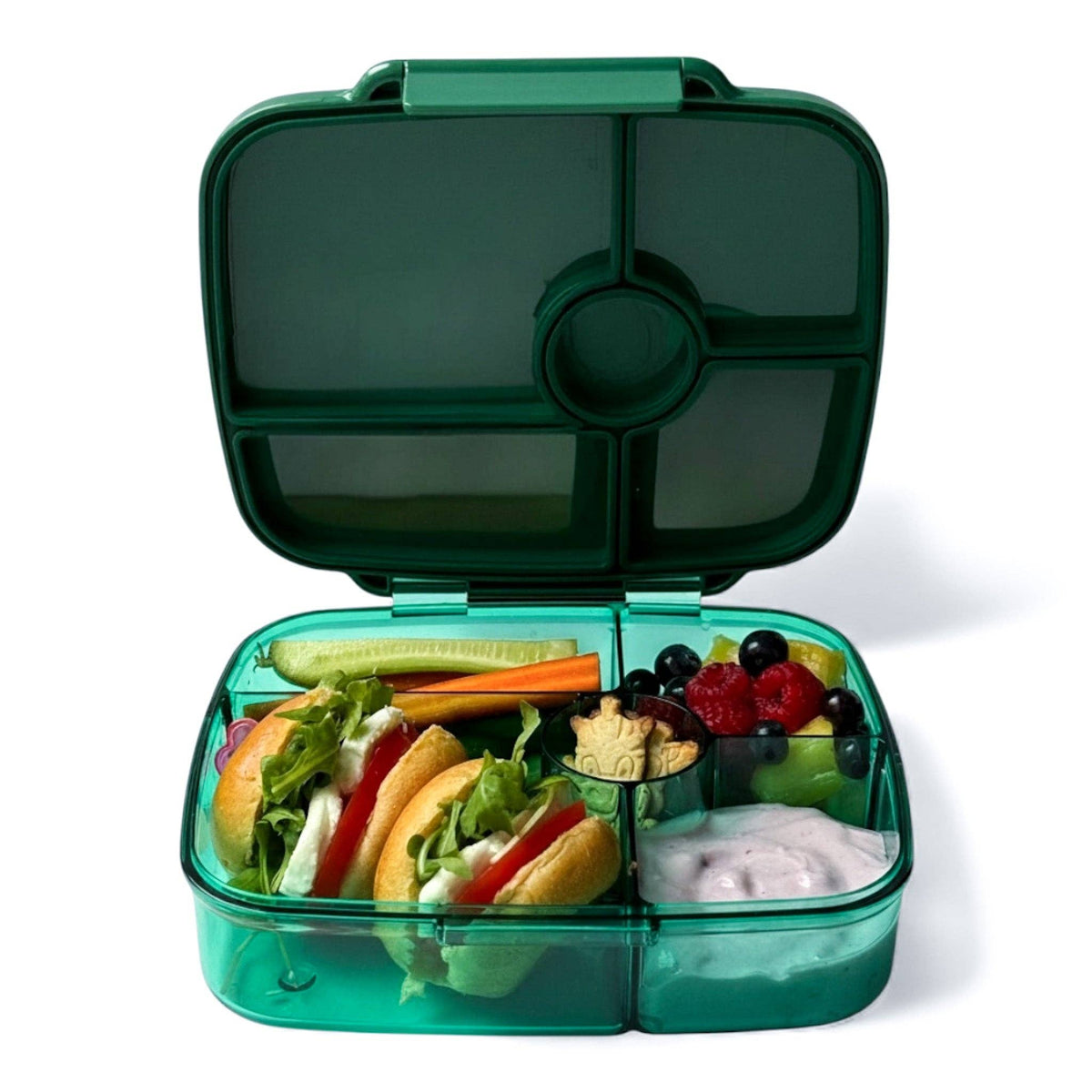 Yumbox Go - Auslaufsichere Bento-Box 5 Fächer Tiefe Lunchbox: Oslo Blue Yumbox