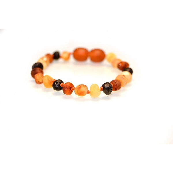 Kinder Bernstein-Armband Tricolor matt novavida