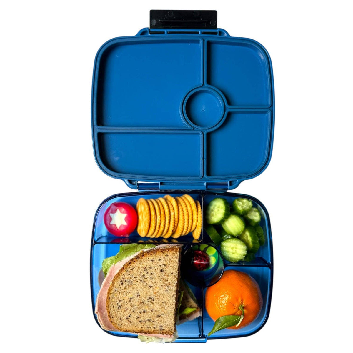 Yumbox Go - Auslaufsichere Bento-Box 5 Fächer Tiefe Lunchbox: Miami Blue Yumbox