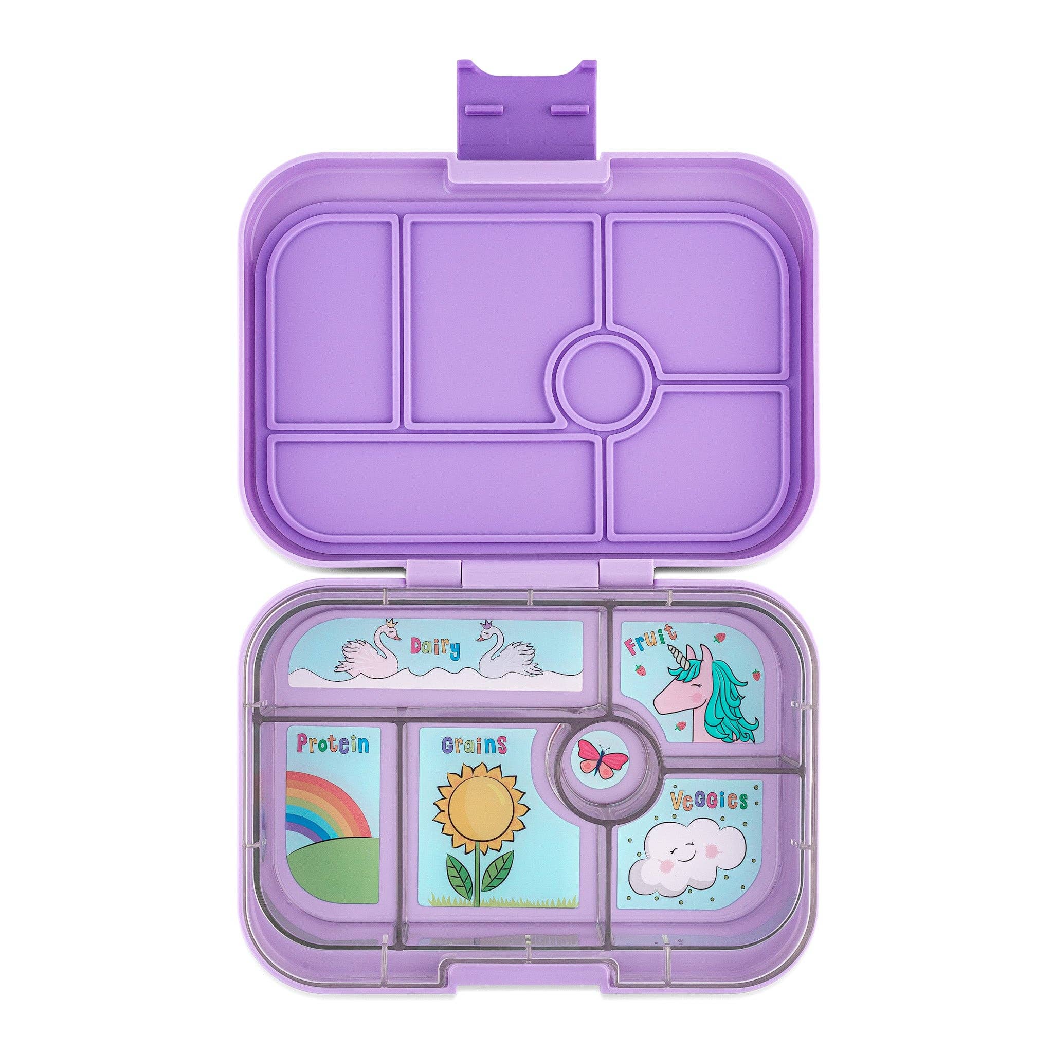 Auslaufsichere Bento-Lunchbox für Kinder - Yumbox Lavande Lila (Einhorn) - Original (M) Yumbox