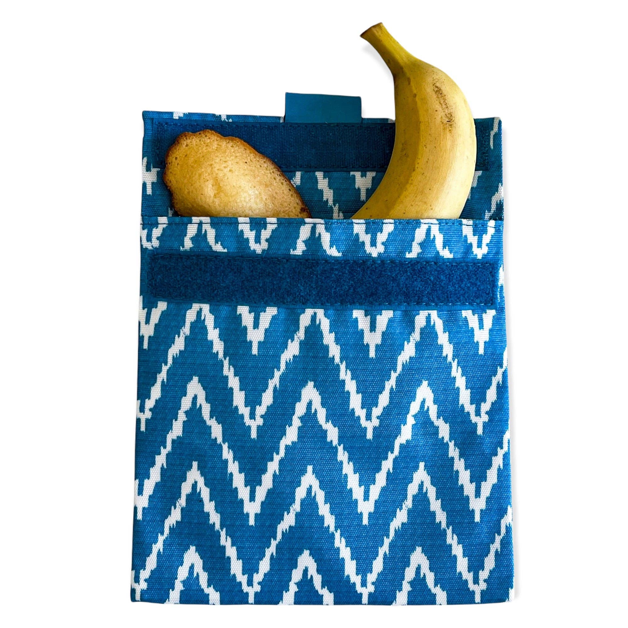 Zero Waste Sandwich-Tasche — 2er-Set — Pfau- und Zick-Zack-Pochettes Yumbox