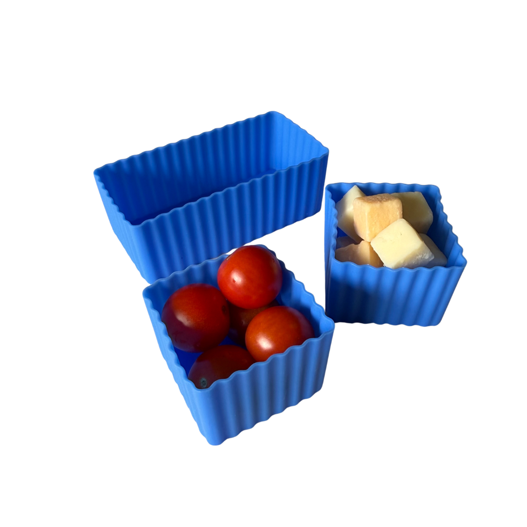 Mini-Silikon-Bento-Becher · 3er-Set · Blau: Standard-Titel Yumbox