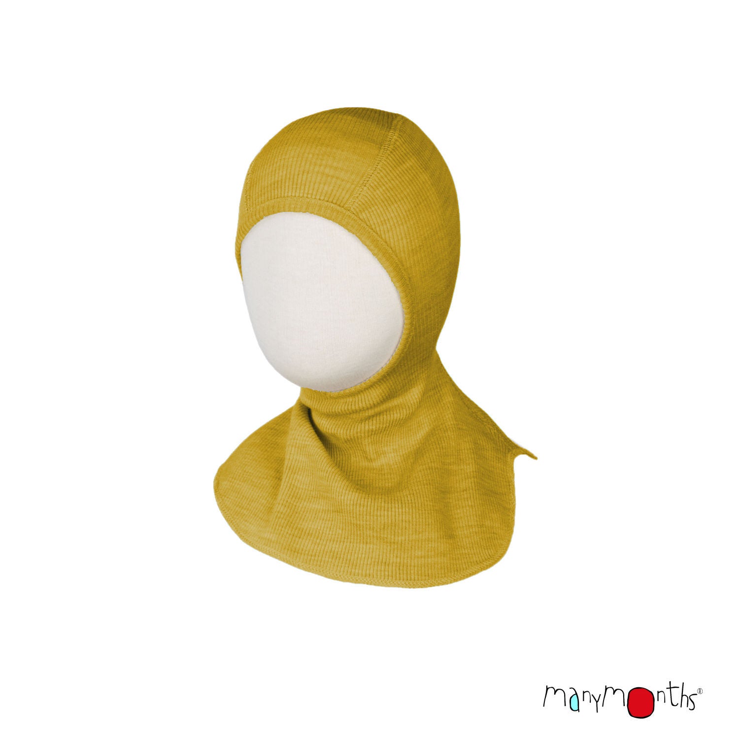 ManyMonths Woolies Elephant Hood - Wintermütze - Axolotl Yellow - Familienbande - ManyMonths