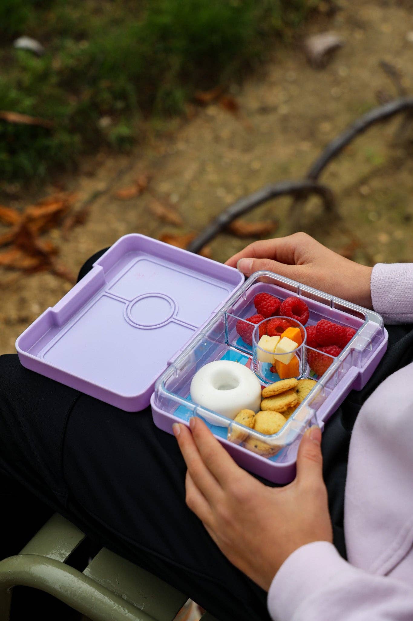 Snack-Größe Bento-Lunchbox Lavendel Lila (Magisches Einhorn) Yumbox