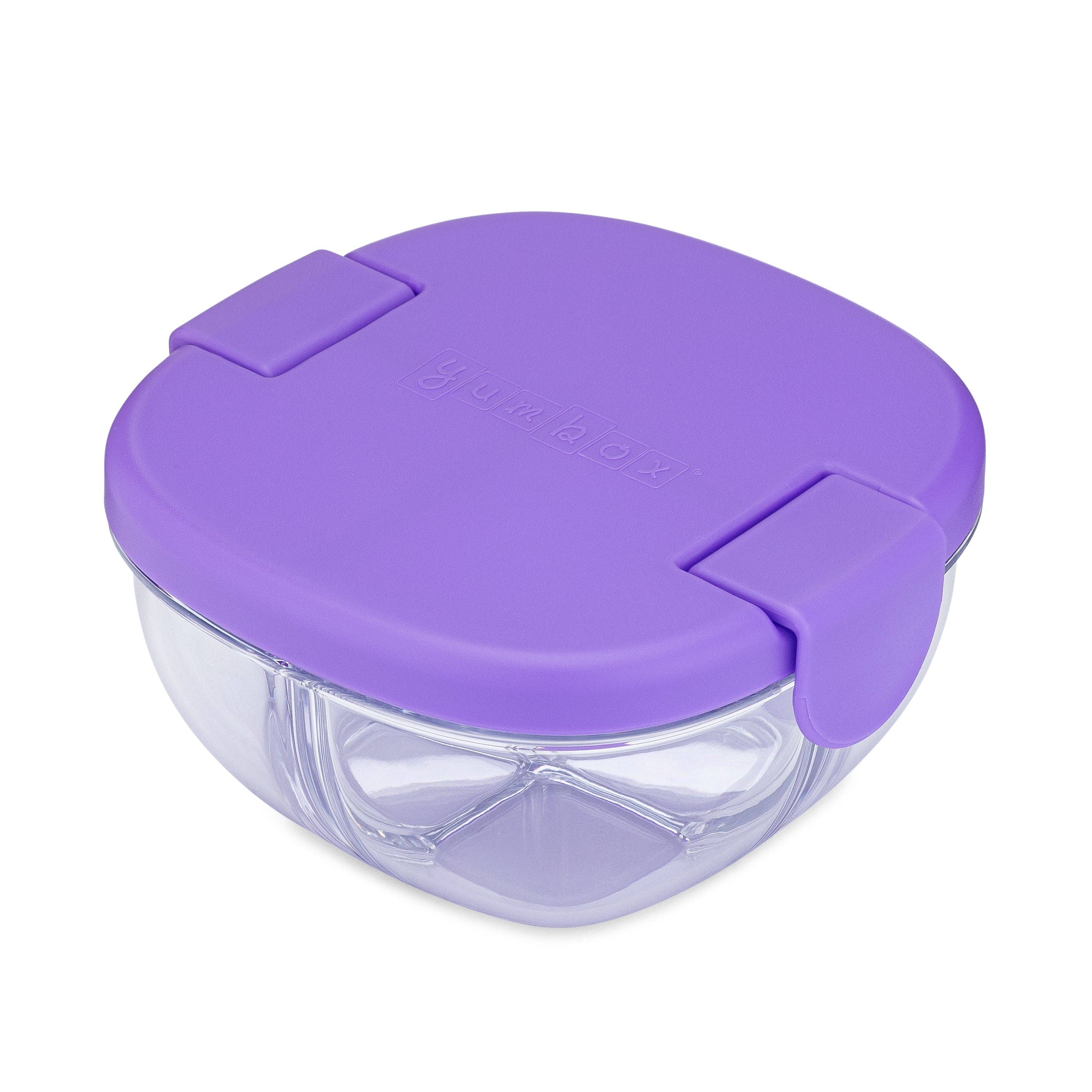 Auslaufsichere Snackschale mit 3 Fächern - Dunstlila Yumbox