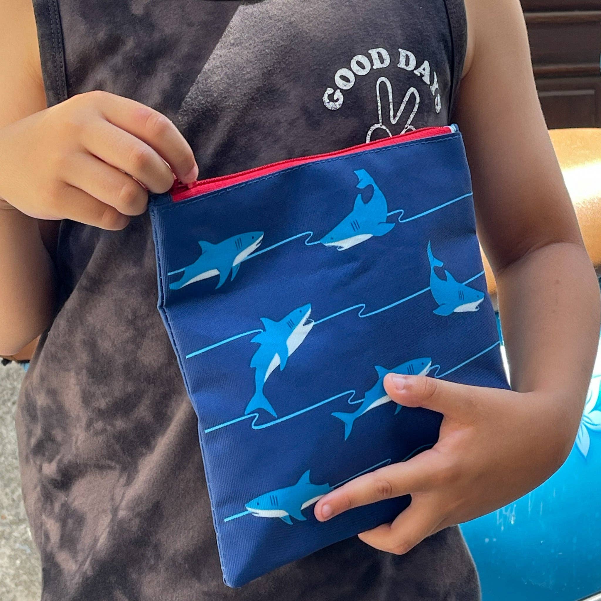 Wiederverwendbarer Sandwichbeutel — 2er-Set — Atlantic Sharks & Monster Yumbox