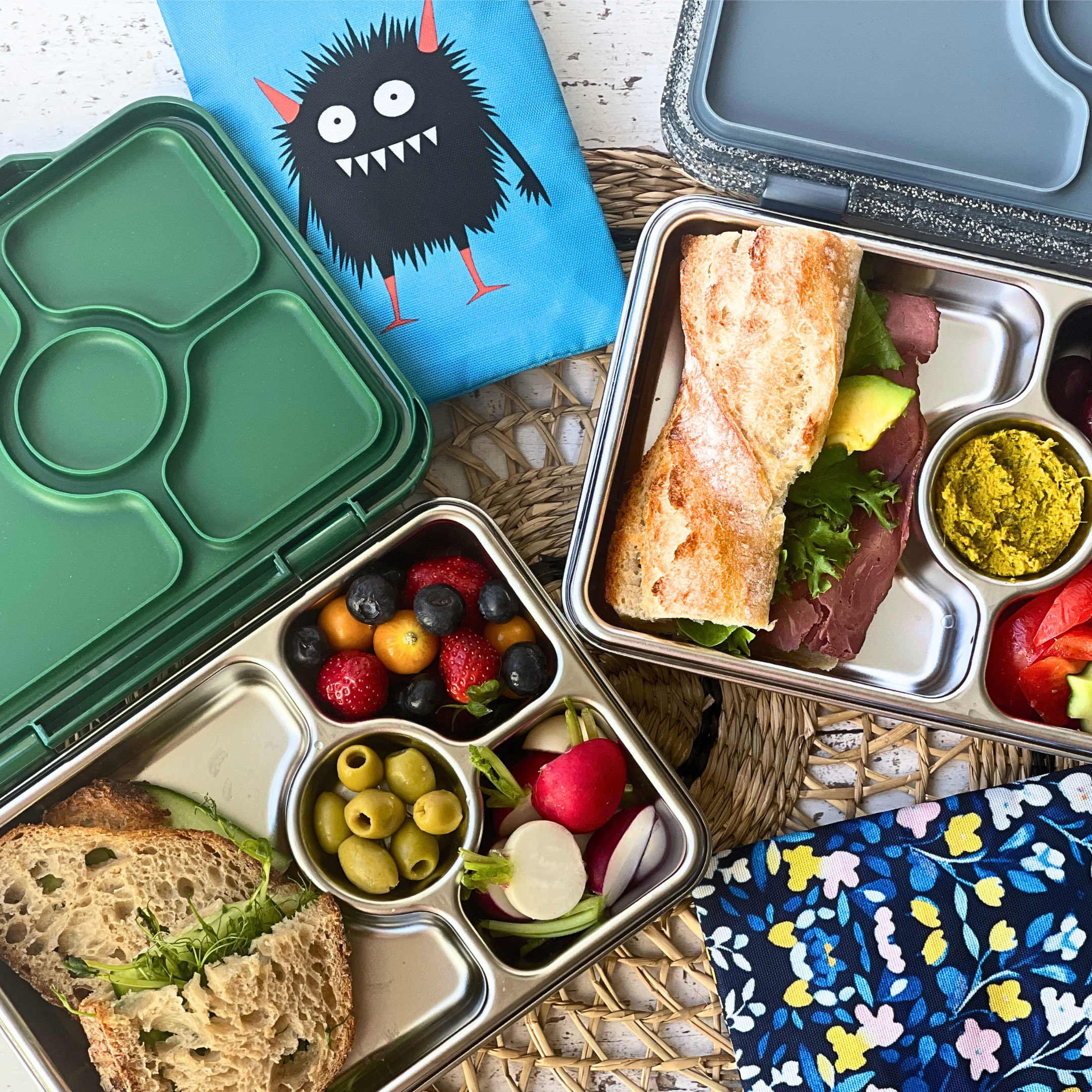 Yumbox Prêt – Glitzernde, auslaufsichere Bento-Box aus Edelstahl Yumbox