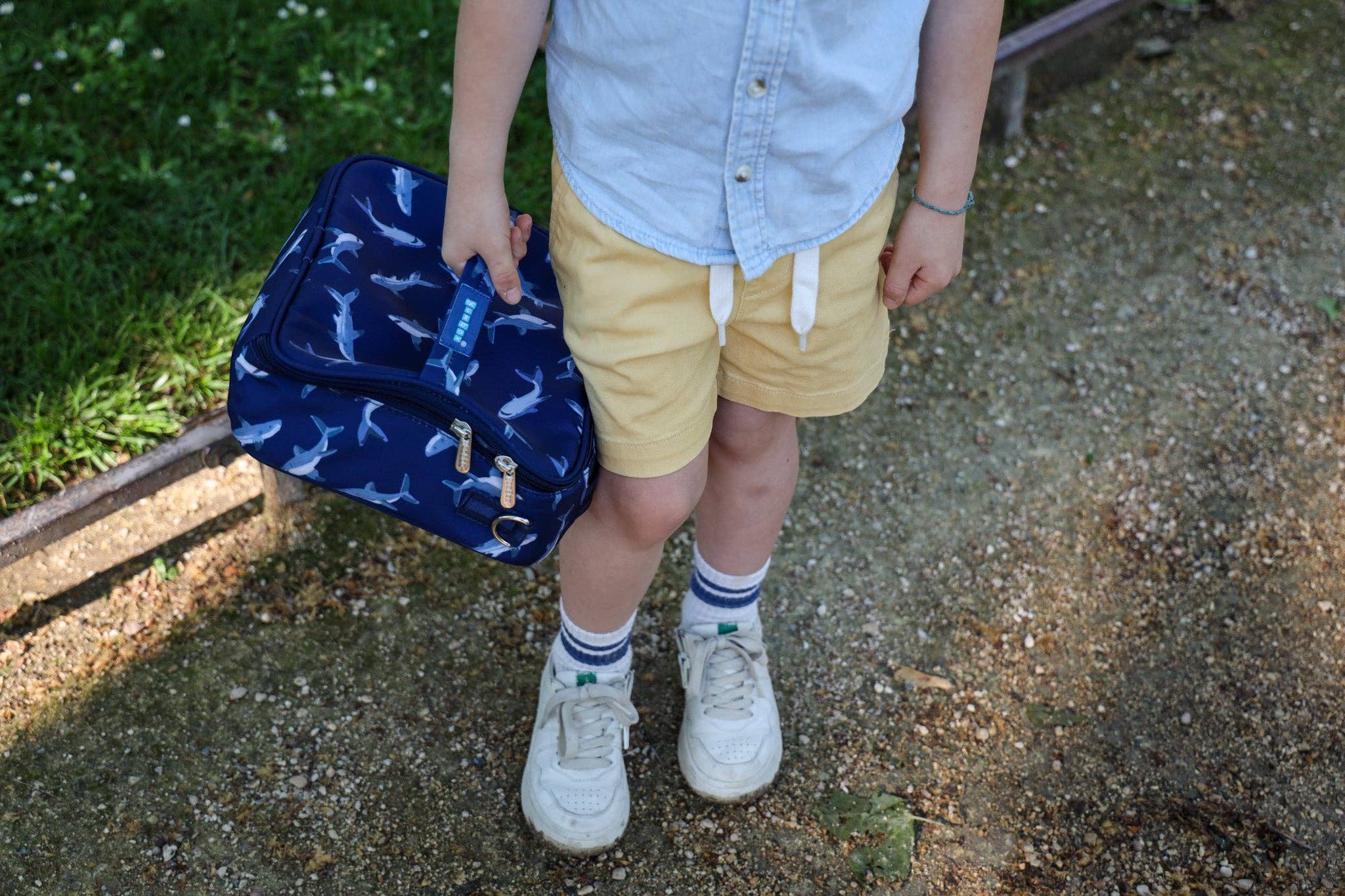 Yumbox Classic Lunch Bag – Isolierte & wasserabweisende Brotdose-Tasche mit 3 Trageoptionen - Hai Yumbox
