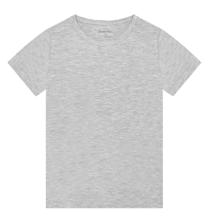 Minymo Bambus Shirt kurzarm - grey melange Minymo