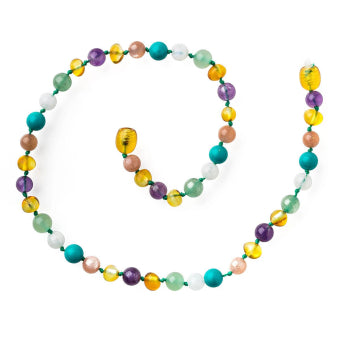 Kinder Bernstein-Kette 32cm Vetrauen novavida