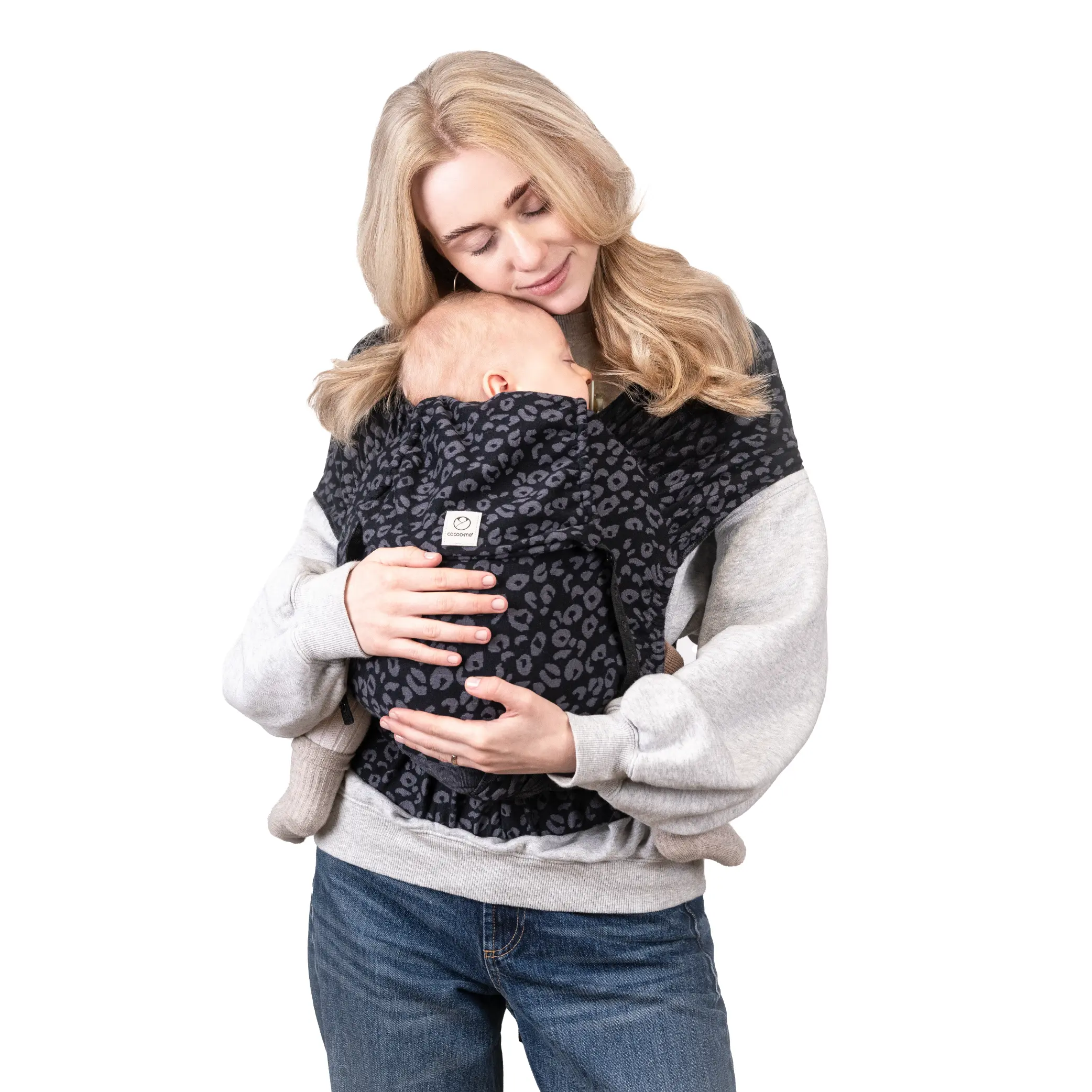 COCOOME® HELIUM - elastische Babytrage Wrapconversion - Leo schwarz cocoome