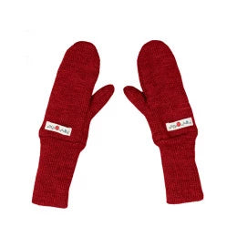 Manymonths Woll-Handschuhe, Long Cuff Mittens - Wild Pomegranate ManyMonths
