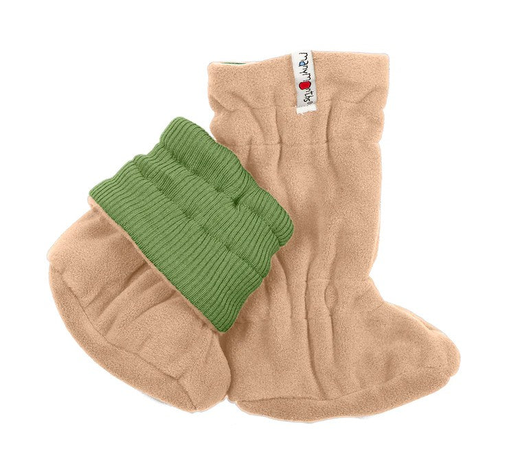 Many Month Winter Booties Jade Green / Beige Shell ManyMonths