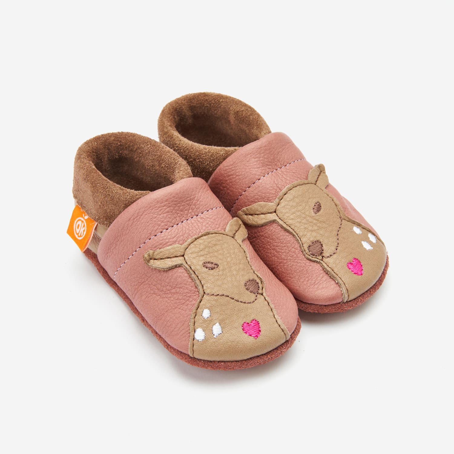 Orangenkinder Hausschuhe Desi-Reh dunkellila orangenkinder