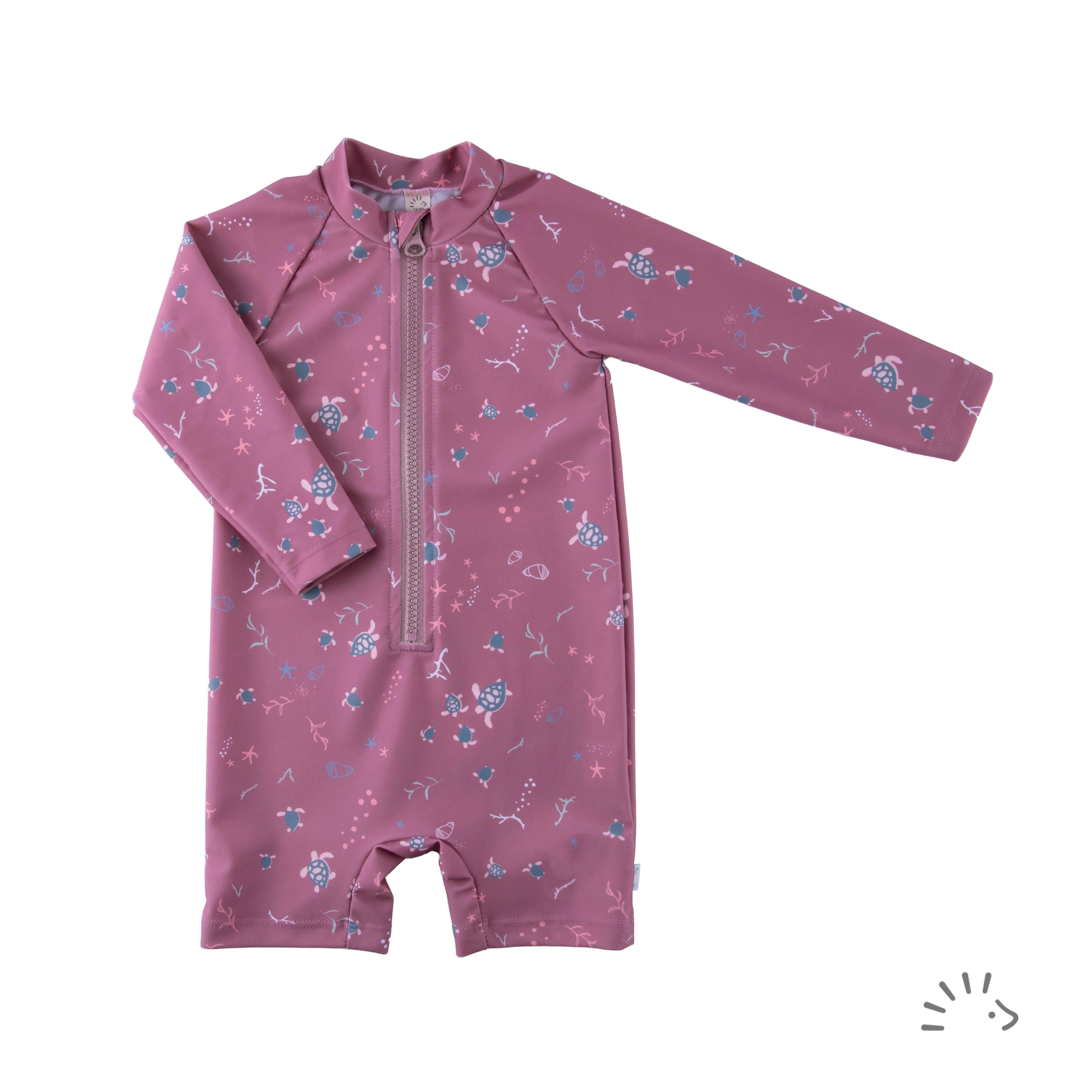 Iobio Popolini UV-Schwimmanzug - Schildkröten mauve Color Kids