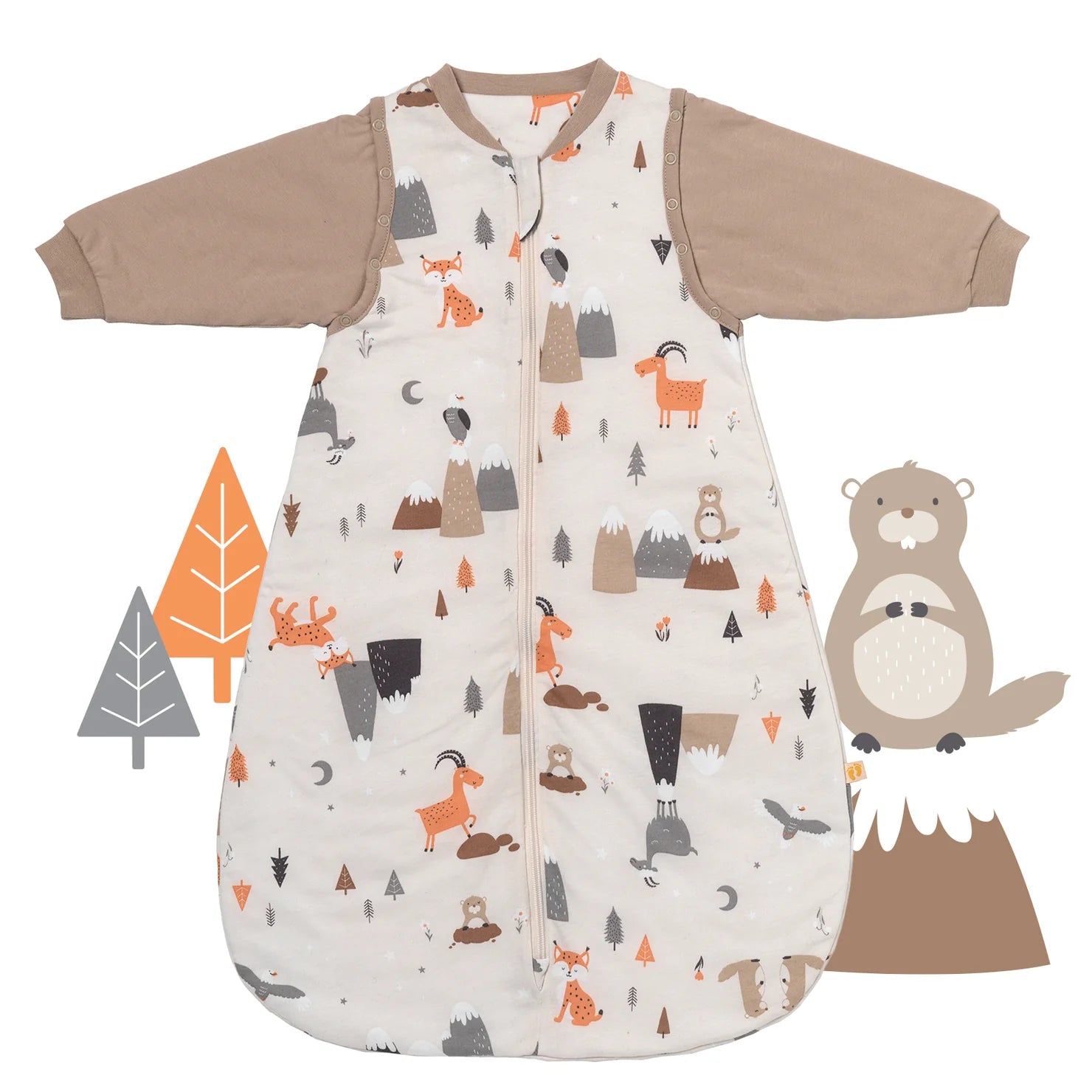 Babyschlafsack 1.0 TOG Bergtiere Slumbersac