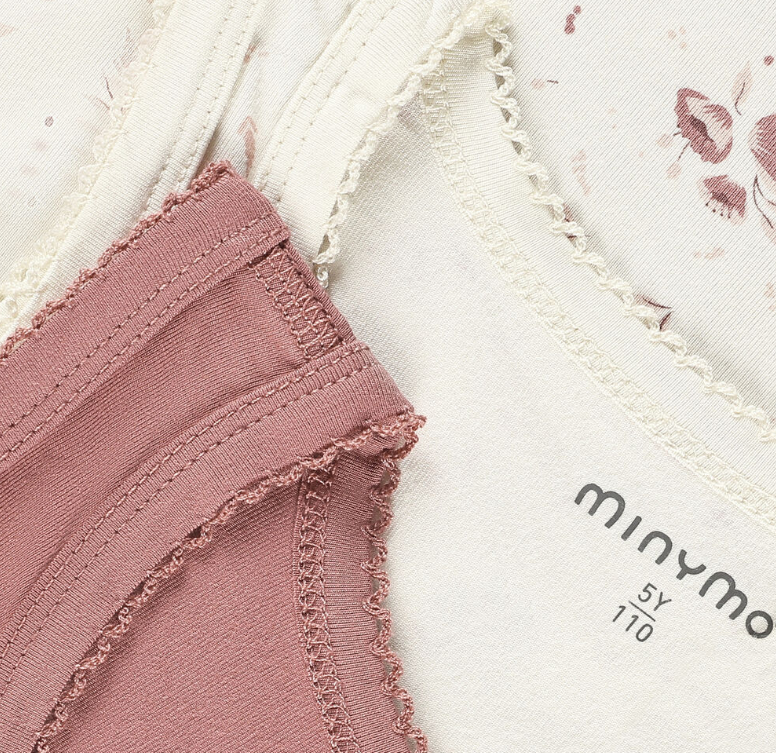 Minymo Unterhemden Set Bambusviskose - Peach Whip Minymo