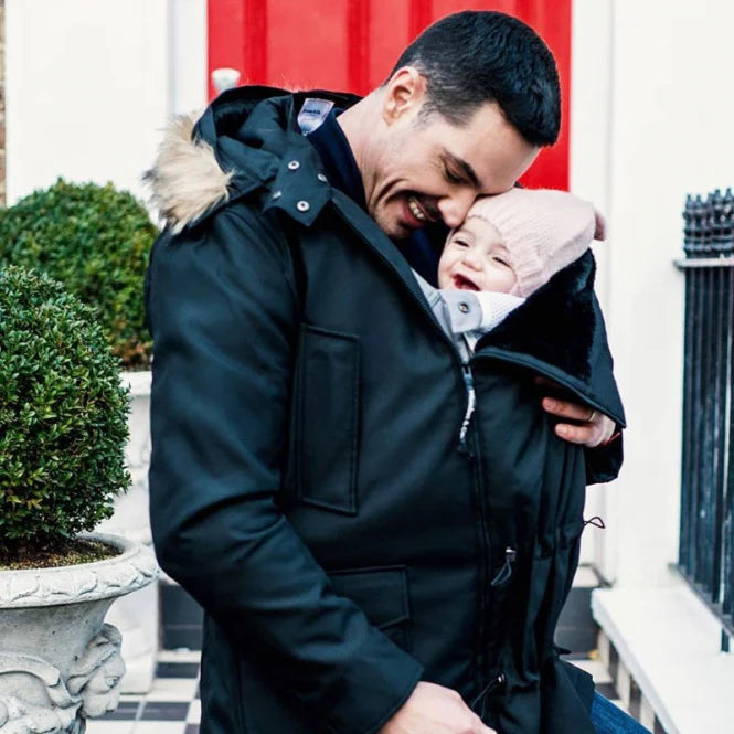 Winter Tragejacke für Papas BANDICOAT - black Familienbande