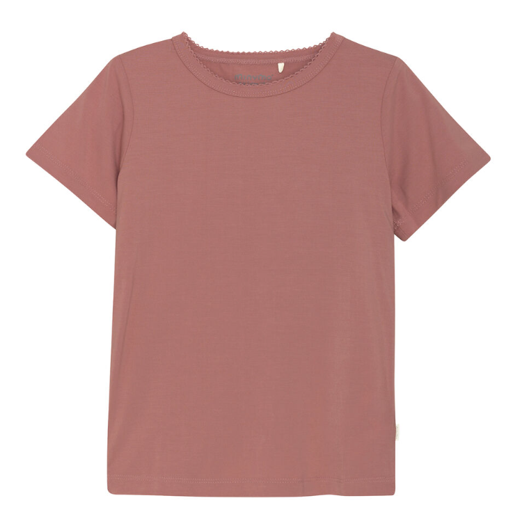 Minymo Bambus Shirt kurzarm - Withered Rose Minymo