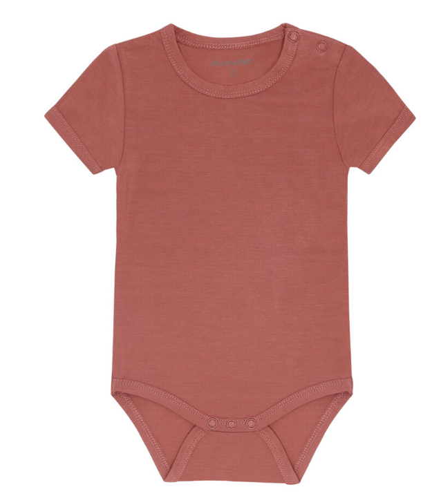 Minymo Bambusbody kurzarm - withered rose Minymo
