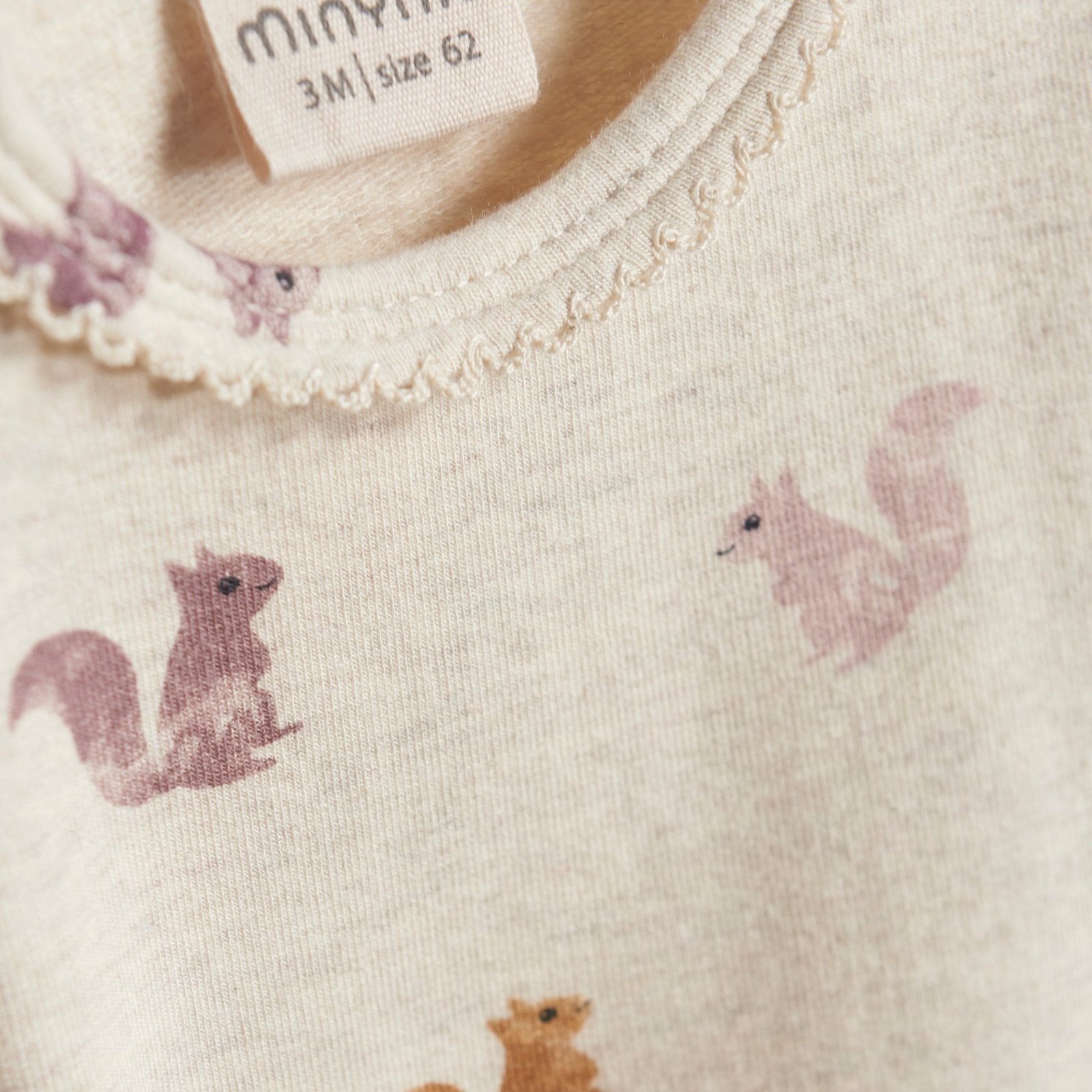 Minymo - Body aus Bambus-Sweat - Eichhörnchen Minymo