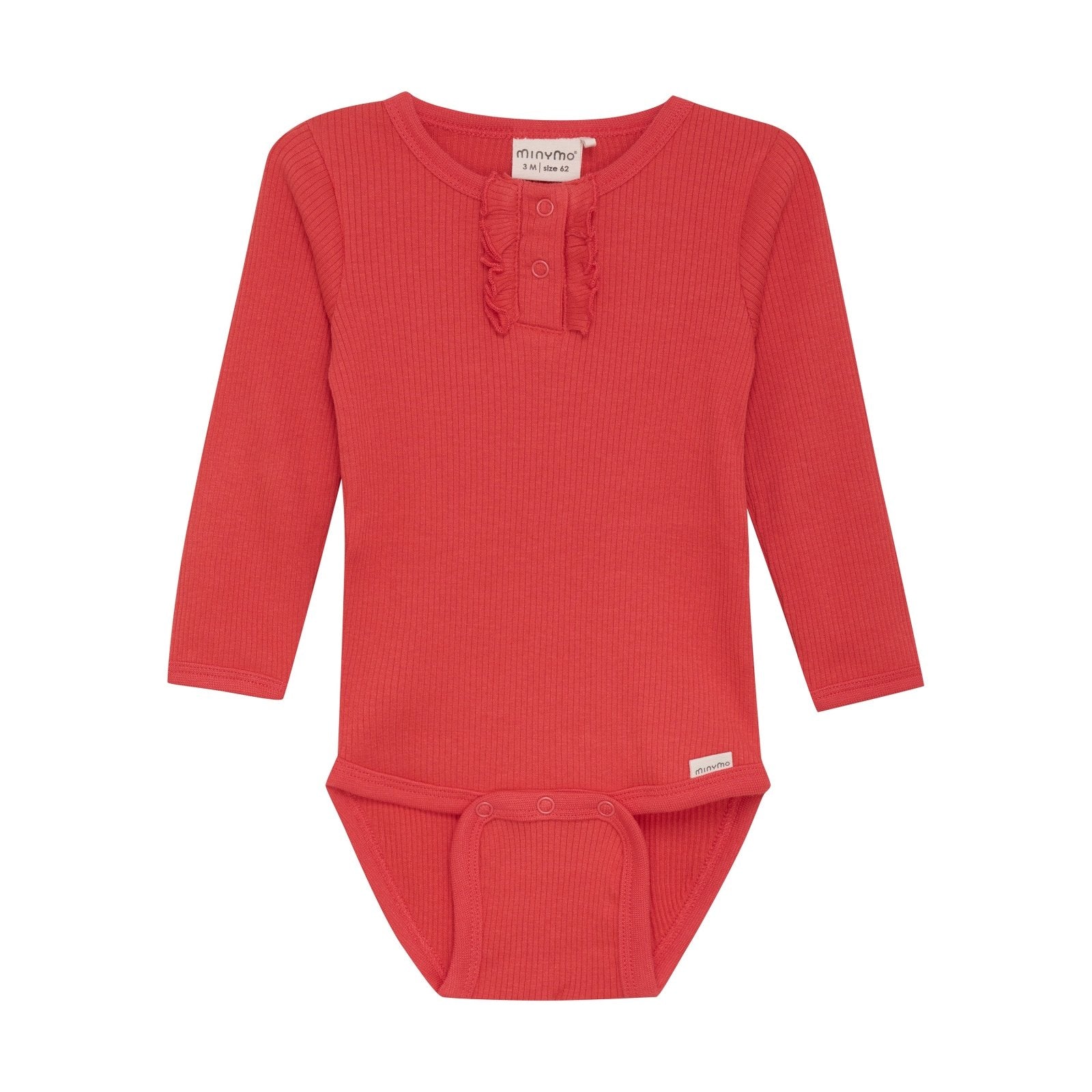 Minymo Tencel Body in Rippoptik - Tomato Puree Minymo