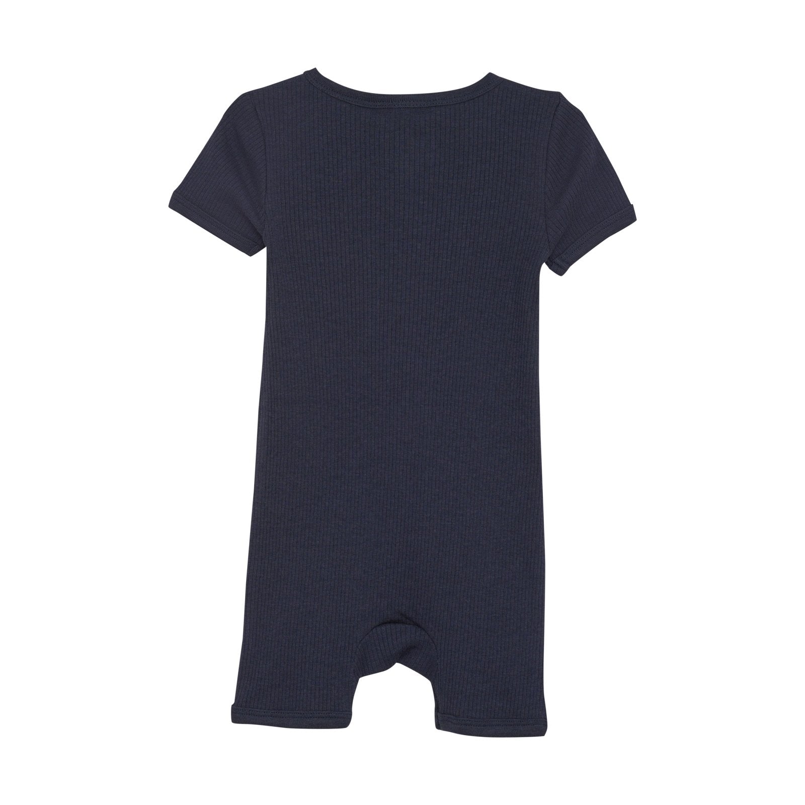 Minymo Tencel kurzarm Jumpsuit Rippoptik - blue nights Minymo