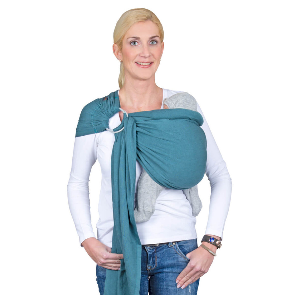 HOPPEDIZ® Ring Sling ultraleichte Qualität Hamburg forest Hoppediz
