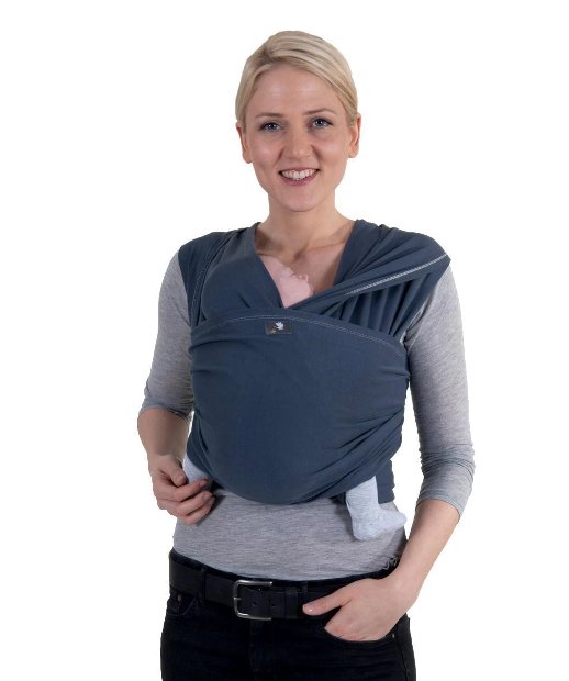 HOPPEDIZ® elastisches Tragetuch - Anthrazit - 4.60m Hoppediz