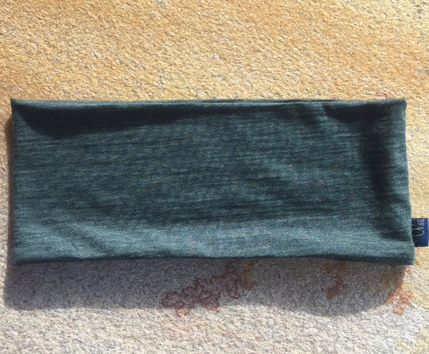 Glückskind Stirnband Merinowolle & Tencel - schiefer Glückskind