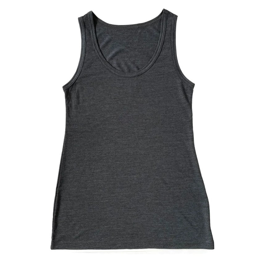 Glückskind Damen Tanktop Merinowolle & Tencel - anthrazit Glückskind