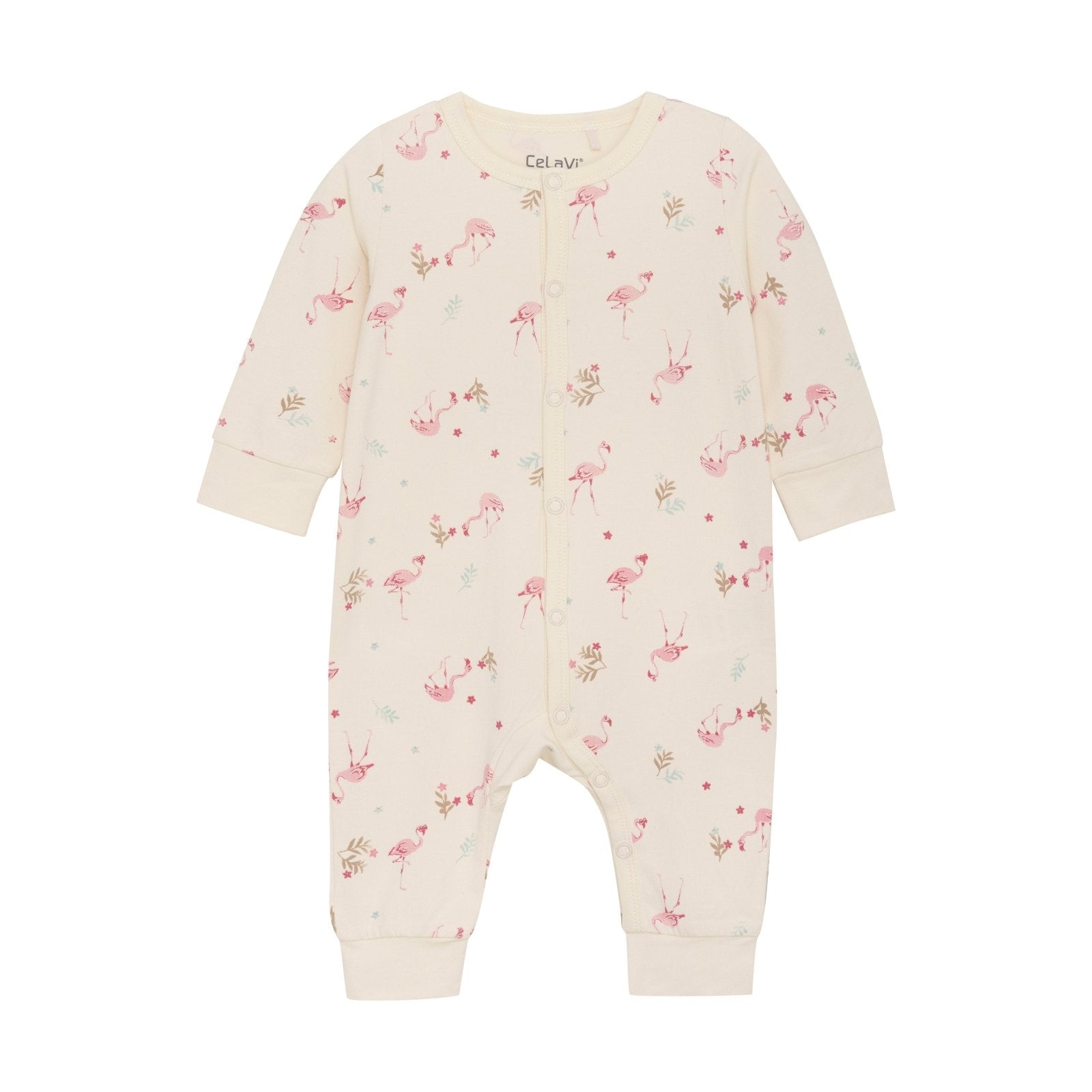 CeLaVi Jumpsuit / Pyjama Bambusviskose/Baumwolle - Flamingo - Familienbande - CeLaVi