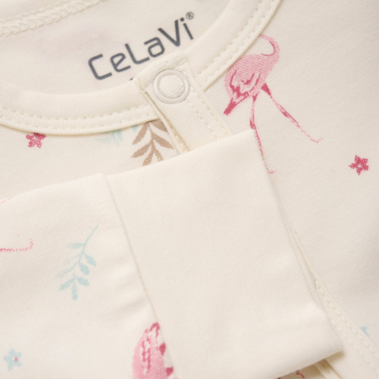 CeLaVi Jumpsuit / Pyjama Bambusviskose/Baumwolle - Flamingo - Familienbande - CeLaVi
