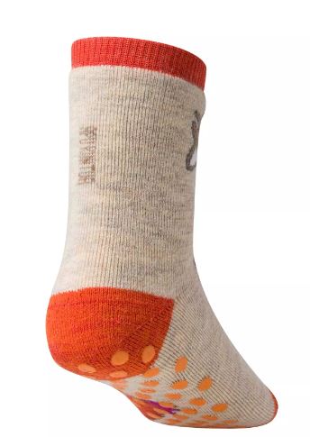 Alpaka Socken mit Stopper - Alpaka Orange - Familienbande