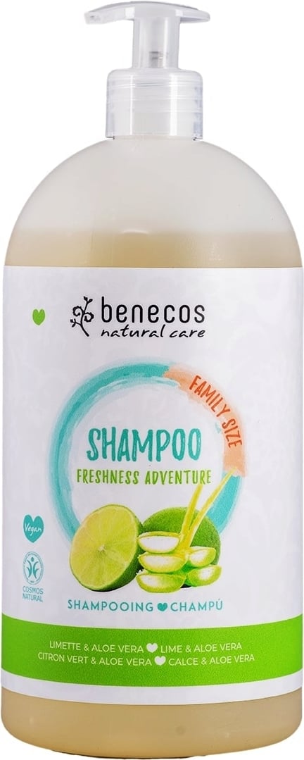 Benecos Shampoo Family Size 950ml - Limette & Aloe Vera - Familienbande