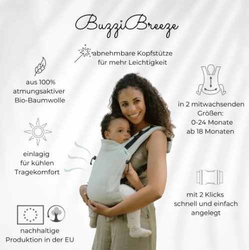 Buzzidil BuzziBreeze Plus Sommertrage Preschooler - Facette Monochrome - Familienbande