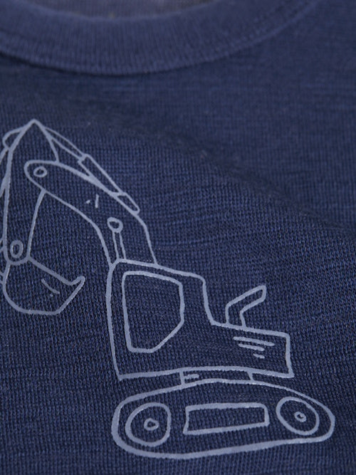 CeLaVi Langarm-Body Wolle/Bambusviskose - Bagger blau CeLaVi