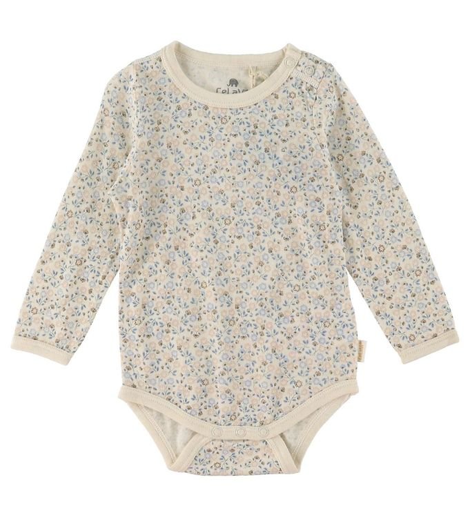 CeLaVi Langarm-Sommer Body Wolle/Bambusviskose - Peach Whip Blumen - Familienbande