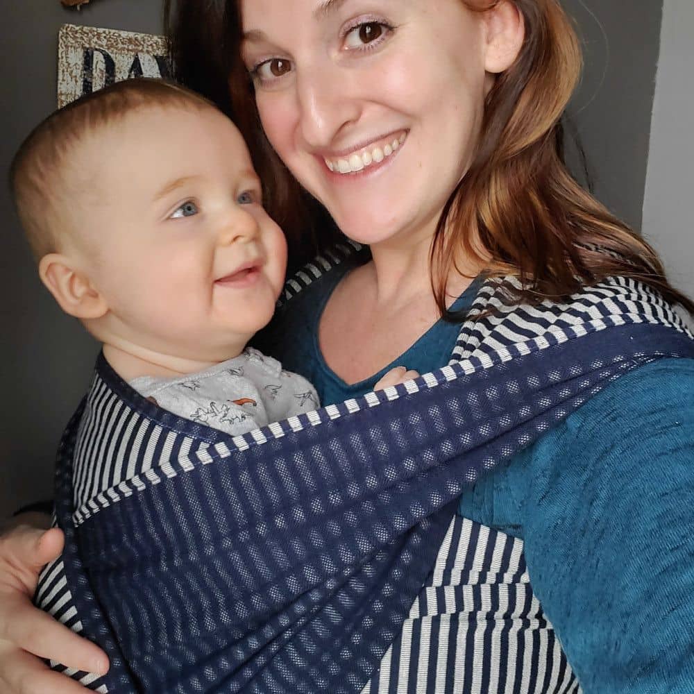 Didymos Babytragetuch Jersey - Doubleface marine Grösse 7 - Familienbande