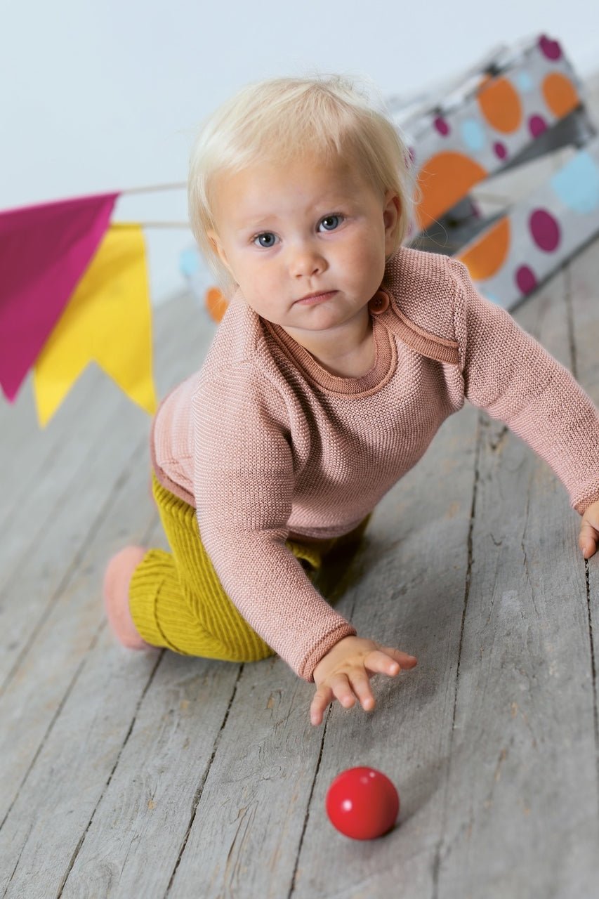 Disana Melange-Pullover - bordeaux-rose - Familienbande