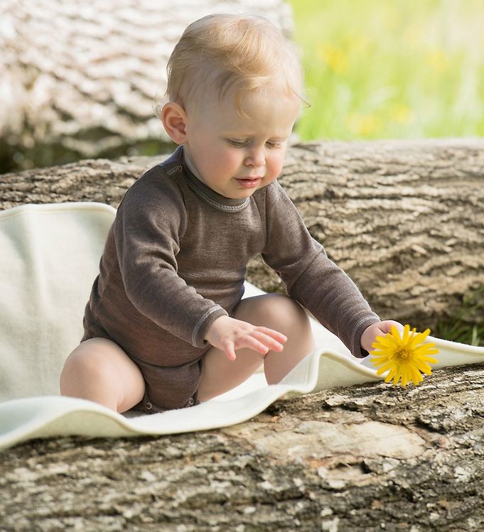 Engel Wolle/Seide-Body langarm - Magnolie - Familienbande