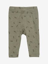 Fixoni Woll-Seide Leggings - Deep Lichen Green - Familienbande