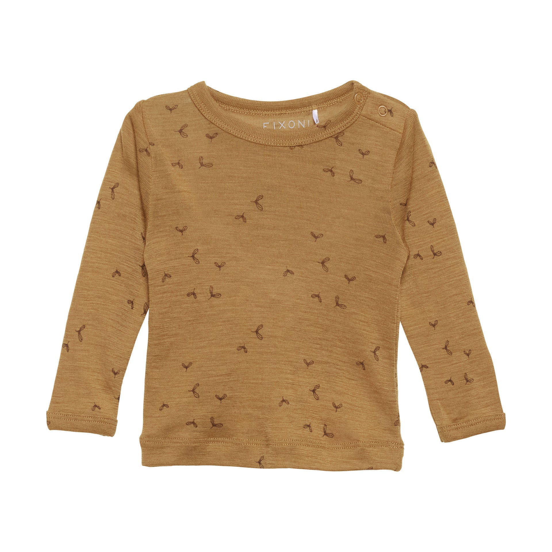 Fixoni Woll-Seide Shirt langarm - Brown Sugar - Familienbande