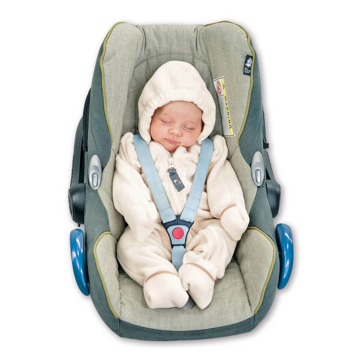 Fleece Overall grau-creme Hoppediz - Familienbande