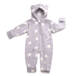 Fleece Overall grau-creme Hoppediz - Familienbande