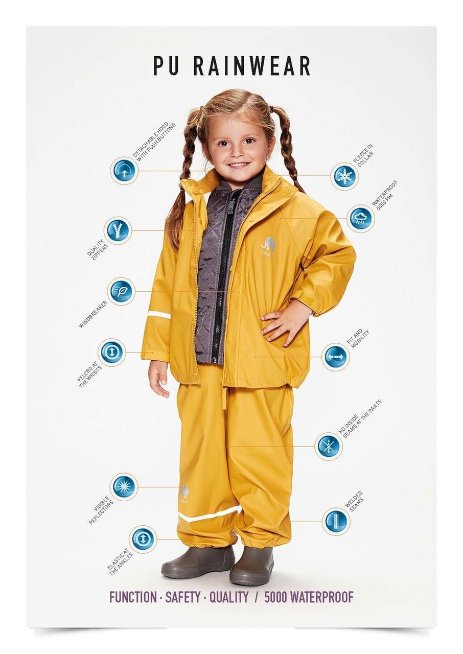 gefüttertes Regenhose mit Latz oceanblue CeLaVi