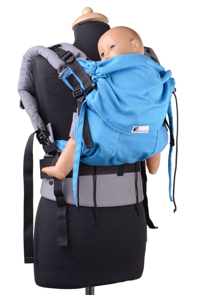 Huckepack Fullbuckle Medium blau - Familienbande